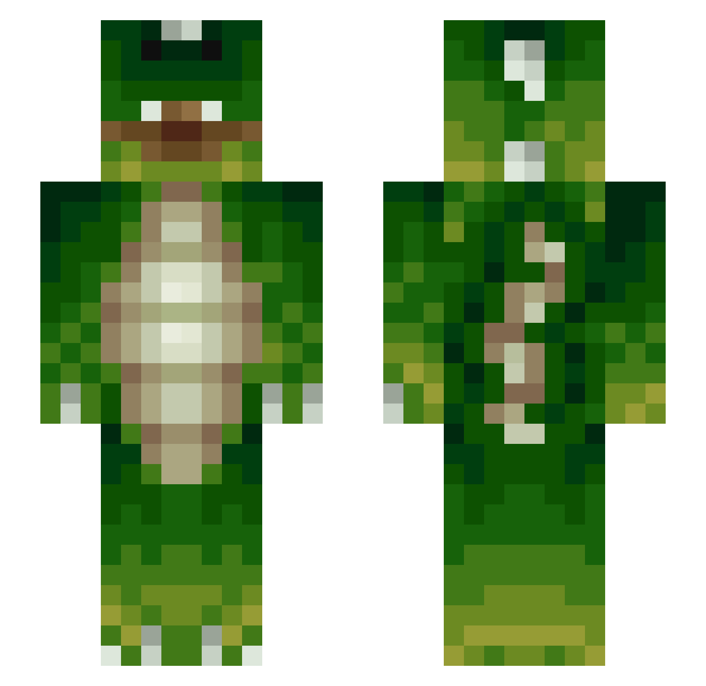 gerzii Minecraft skin, front and back view