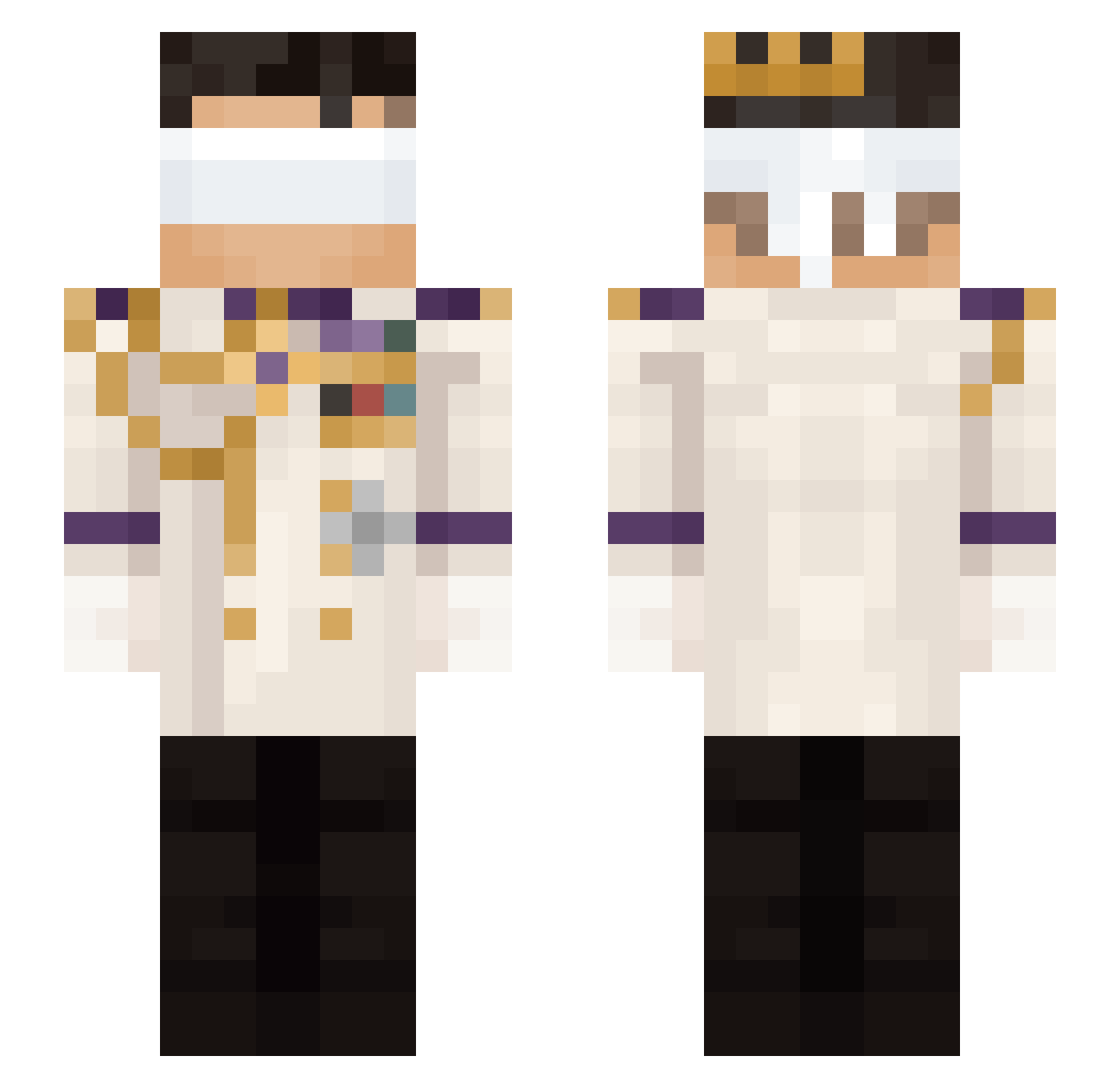 Shimijda Minecraft skin, front and back view