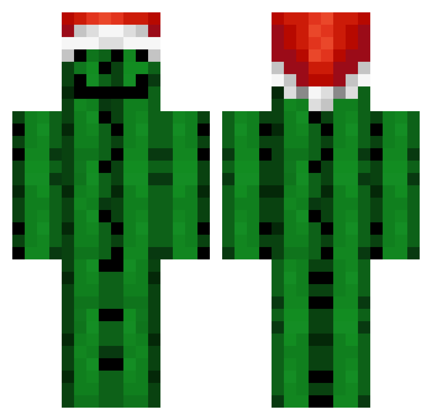 OohACactus Minecraft skin, front and back view
