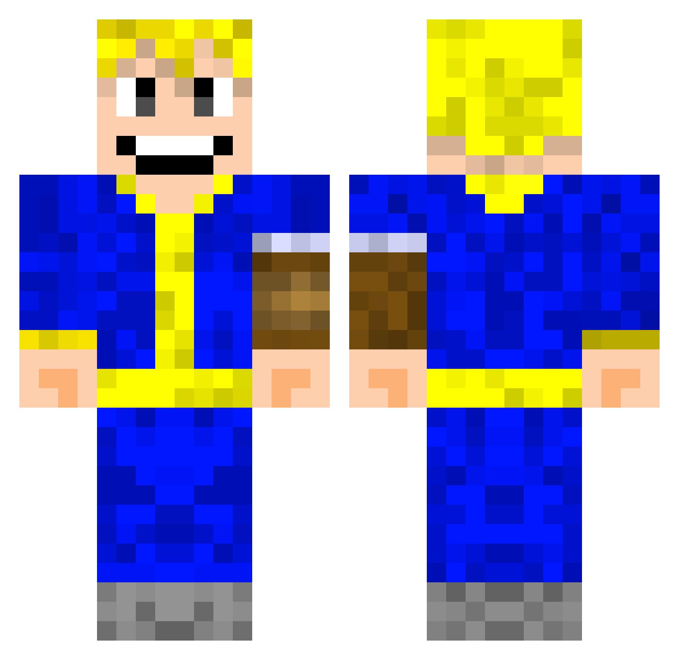 BigBoss2000_YT Minecraft skin, front and back view