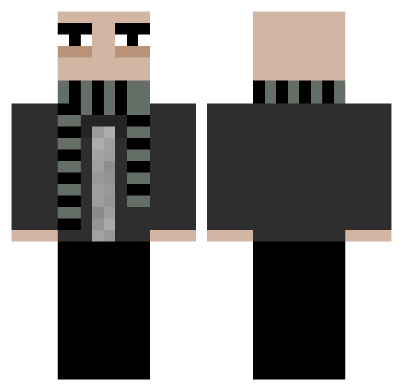 LiamLiability Minecraft skin, front and back view