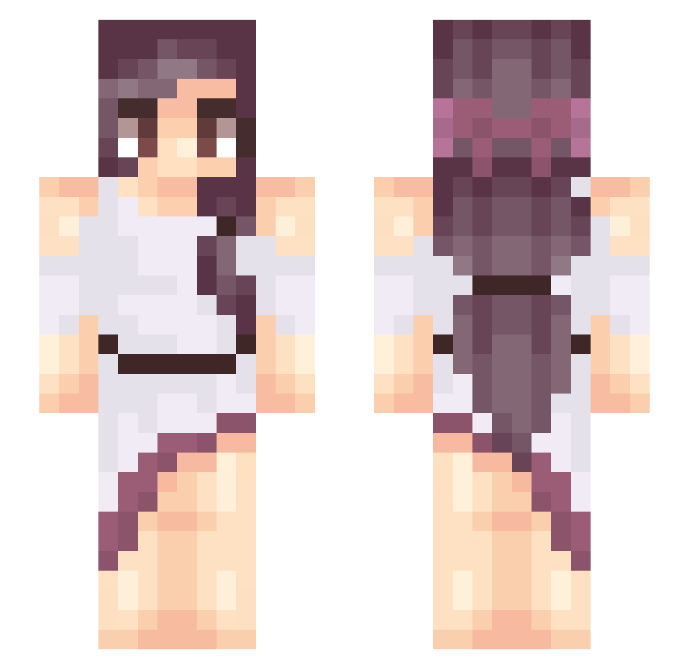 Semolina Minecraft skin, front and back view