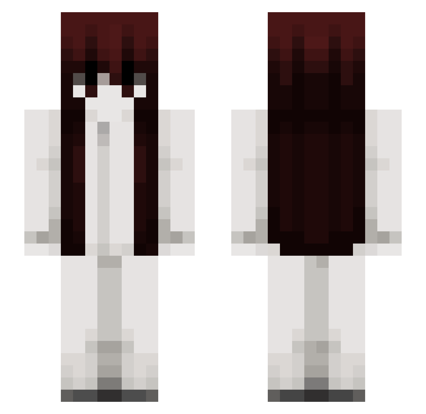 babycuty Minecraft skin, front and back view