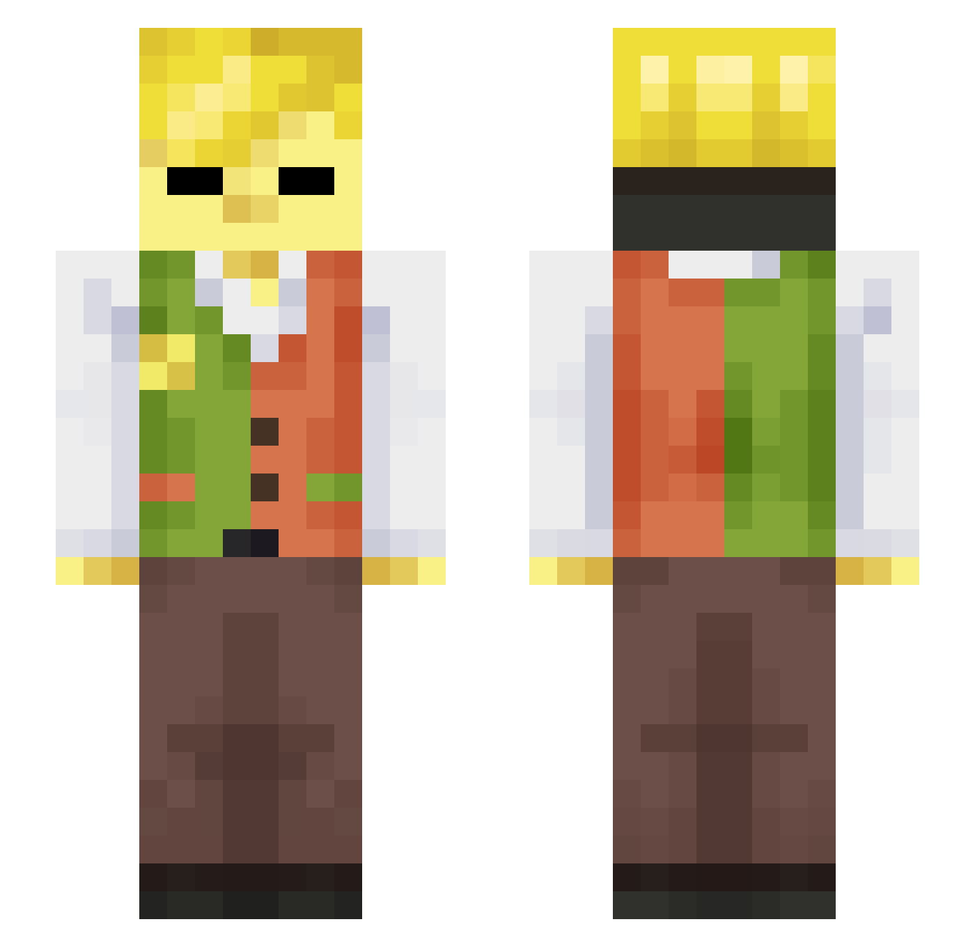 minecrafter_1010 Minecraft skin, front and back view