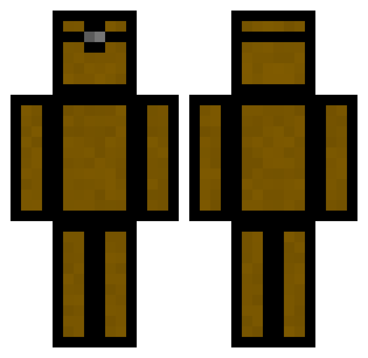 MythicalChest Minecraft skin, front and back view
