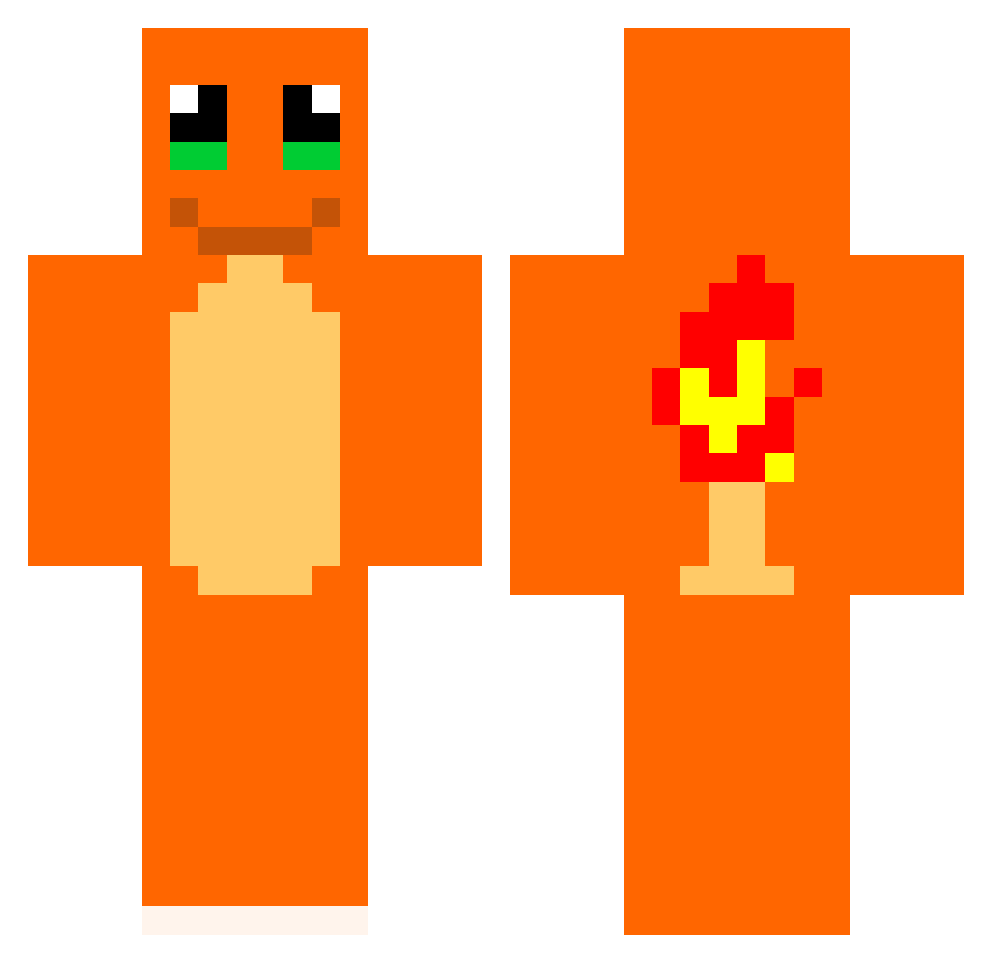 KapotDuur Minecraft skin, front and back view