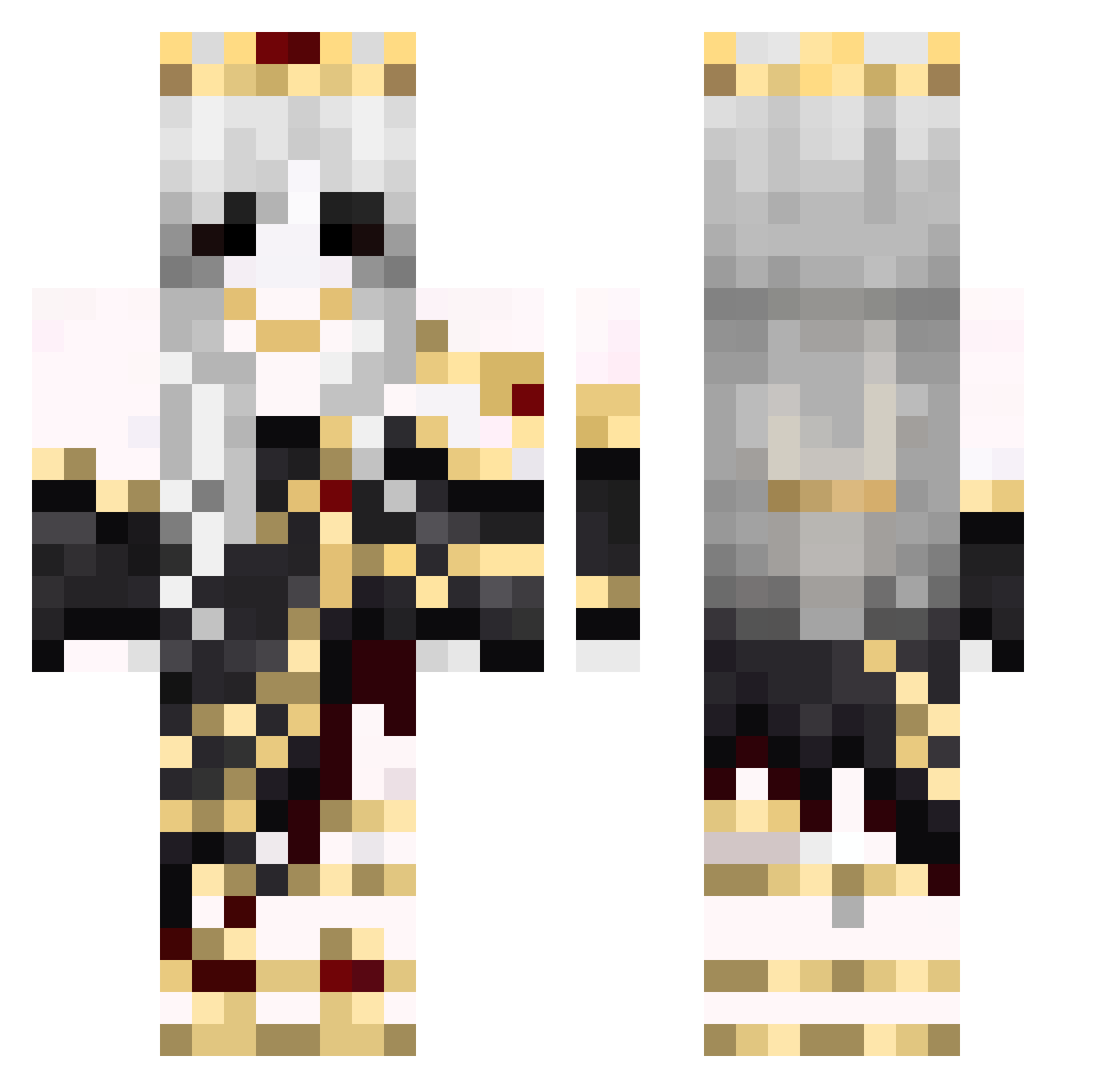 LordLedion Minecraft skin, front and back view