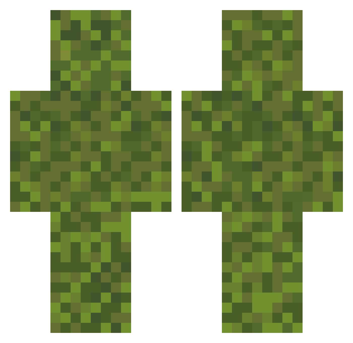 makapakahehe Minecraft skin, front and back view