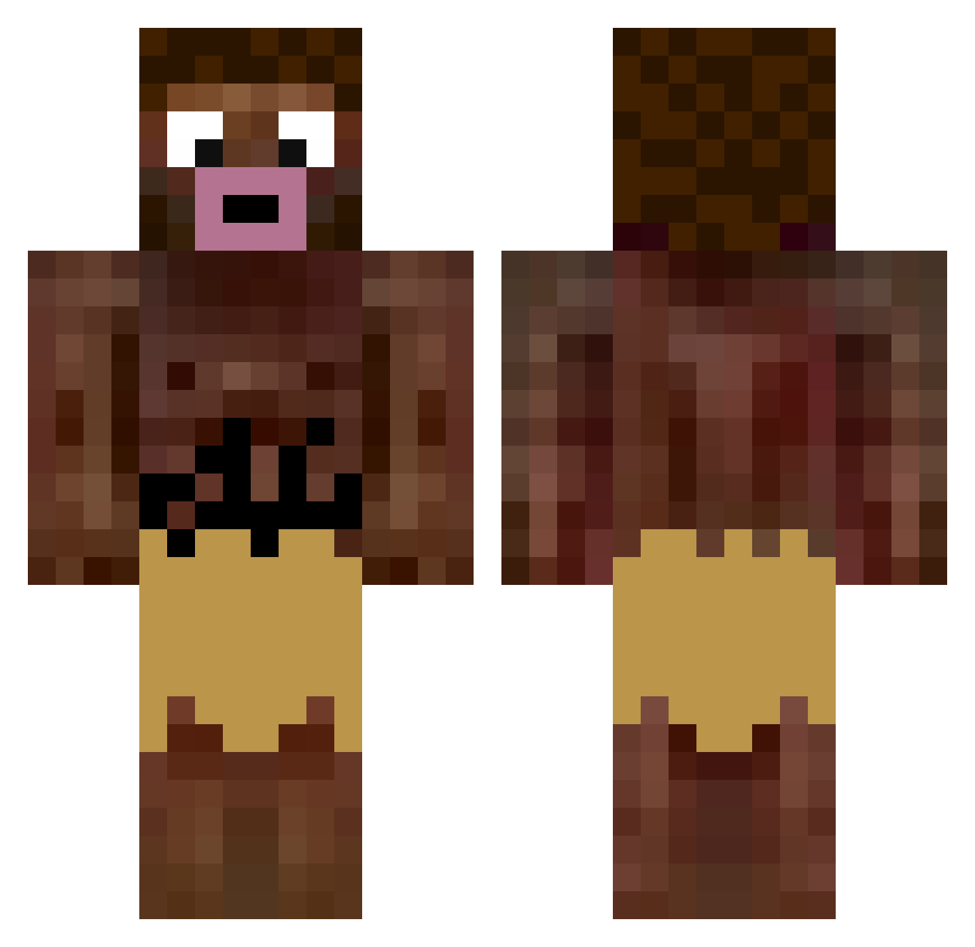 TheAfrican_69420 Minecraft skin, front and back view