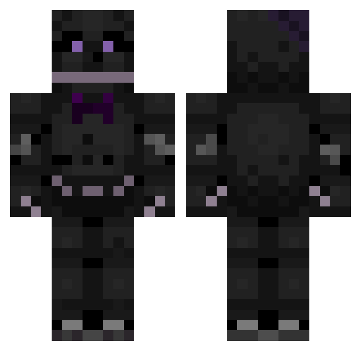 CrocParty Minecraft skin, front and back view