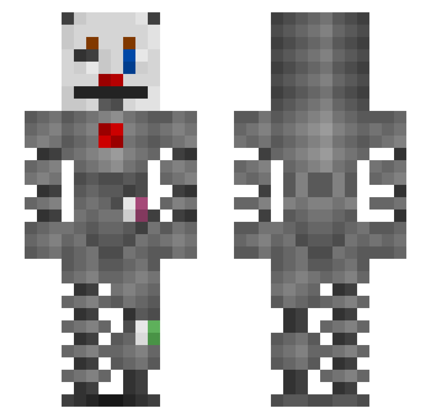Klippaniii Minecraft skin, front and back view