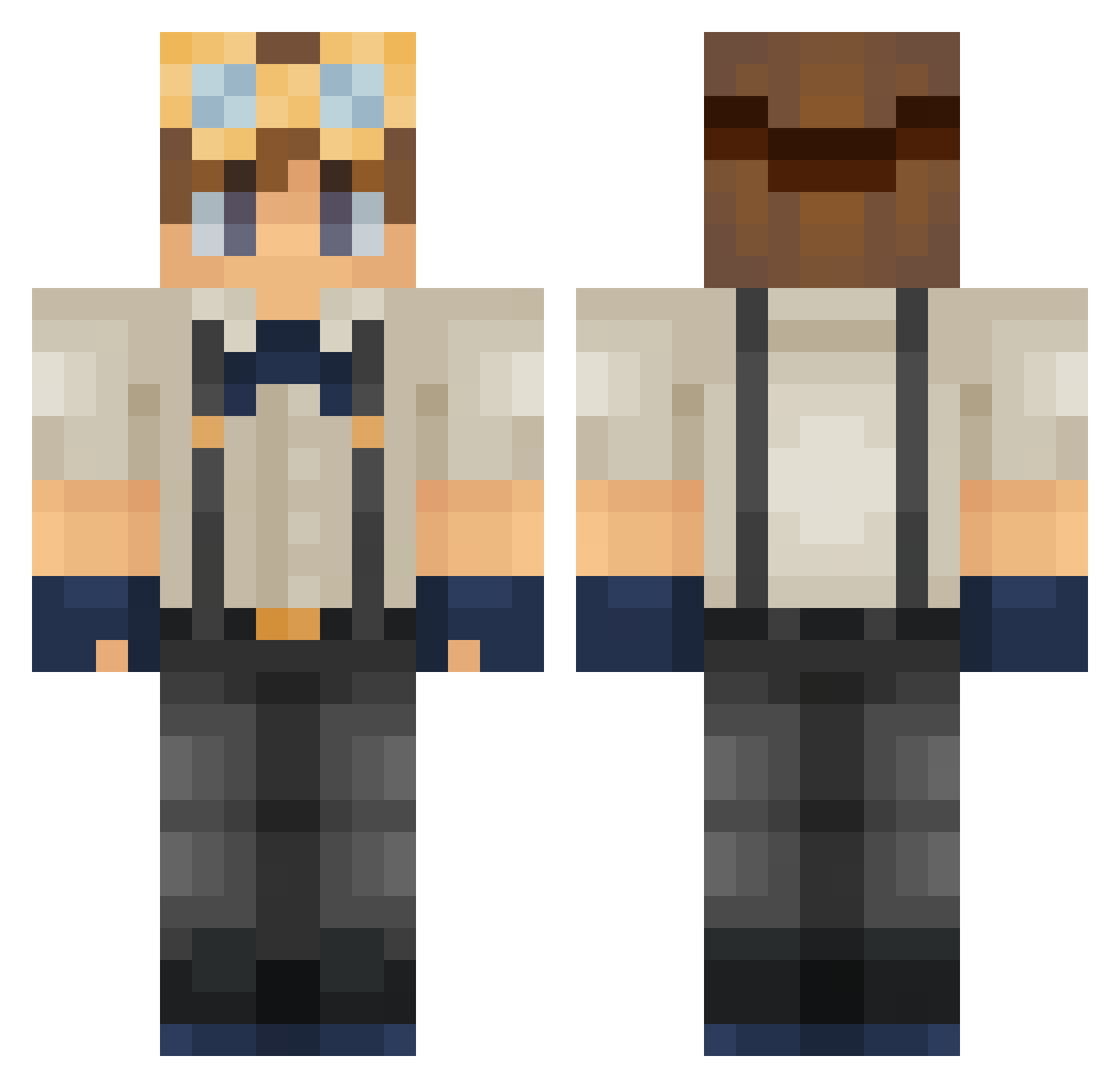 The_Ceci Minecraft skin, front and back view