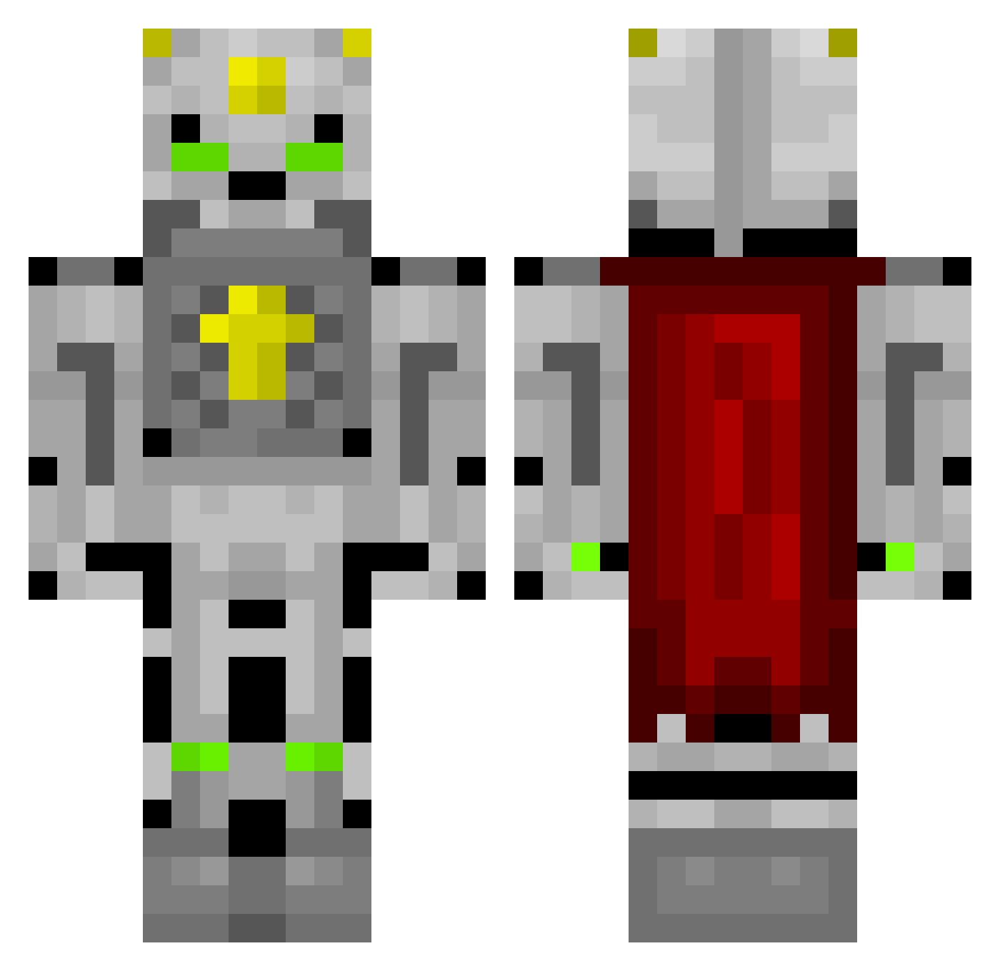 Sushimin Minecraft skin, front and back view