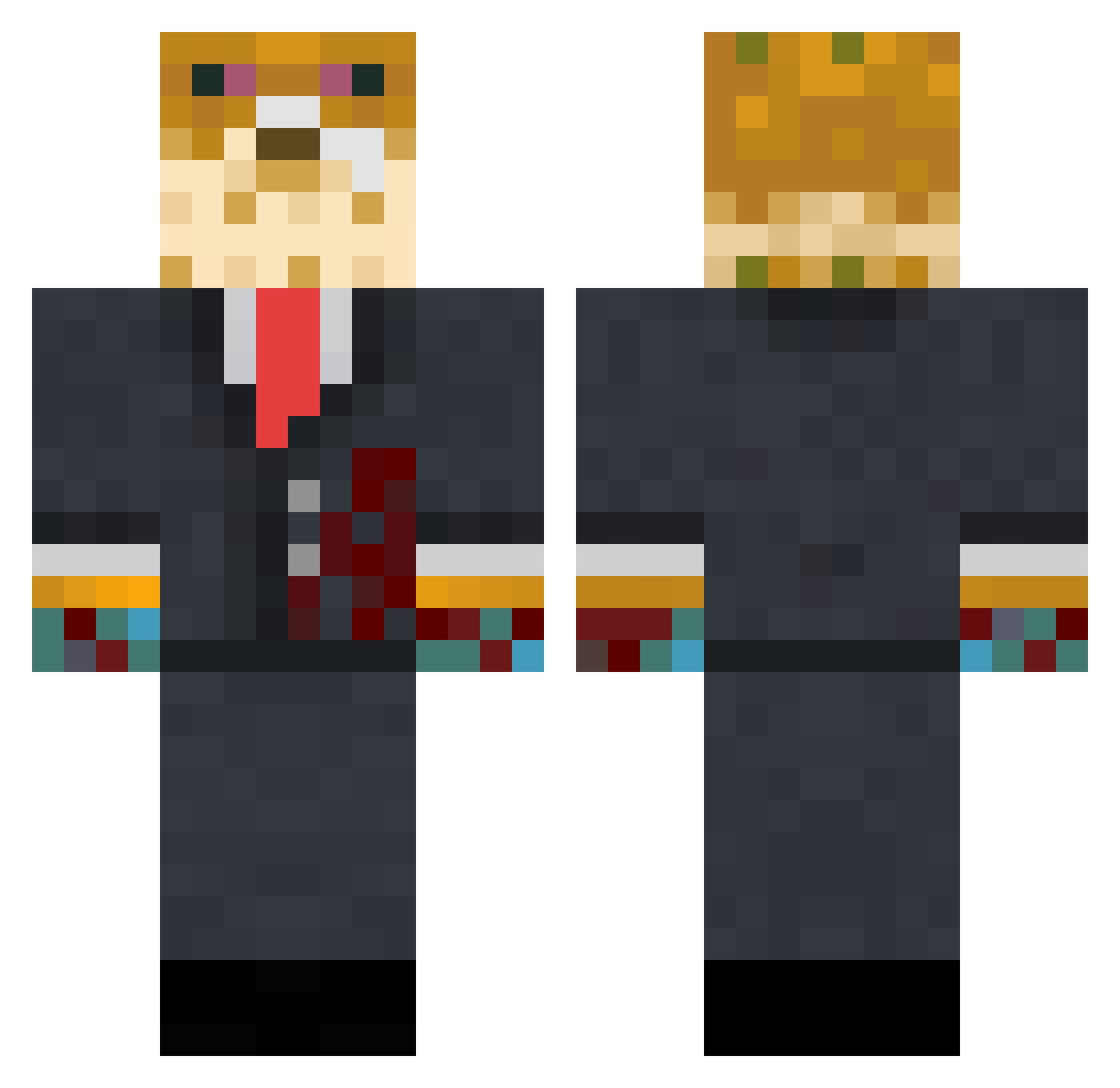 BipityBapityBoo Minecraft skin, front and back view
