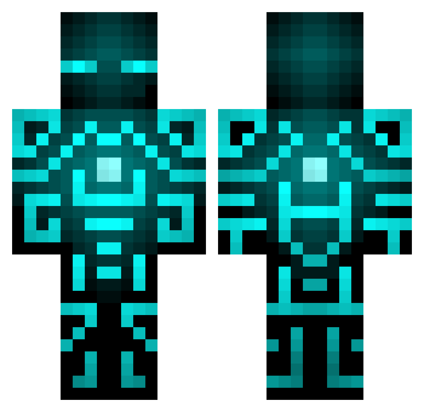 Thireon Minecraft skin, front and back view
