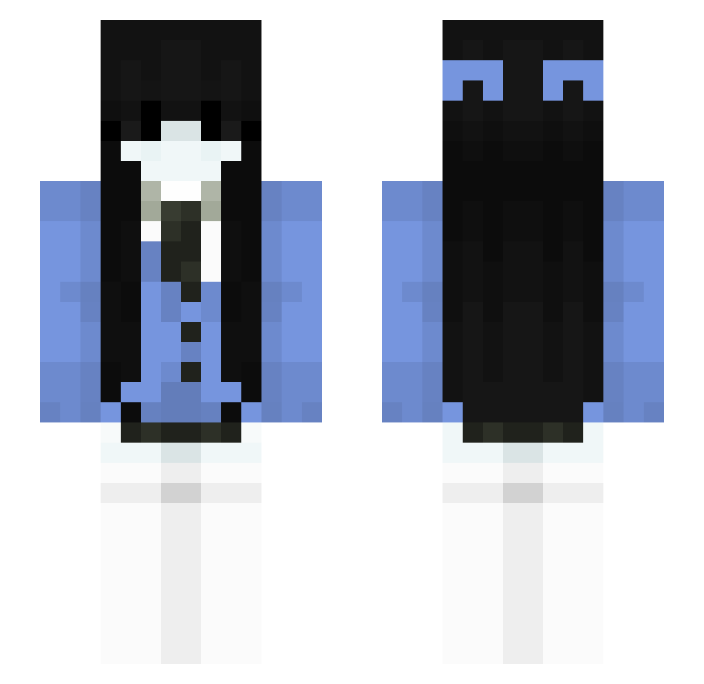 JulianBlack Minecraft skin, front and back view