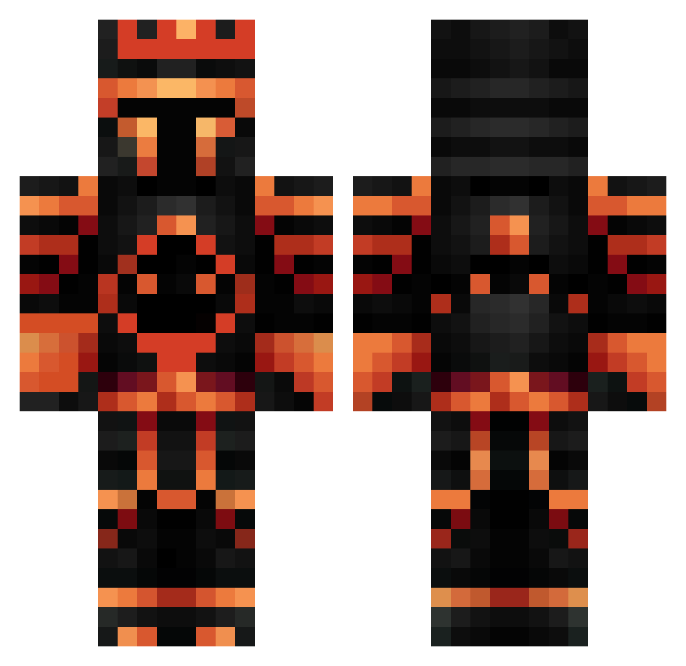 TobiMo0815 Minecraft skin, front and back view
