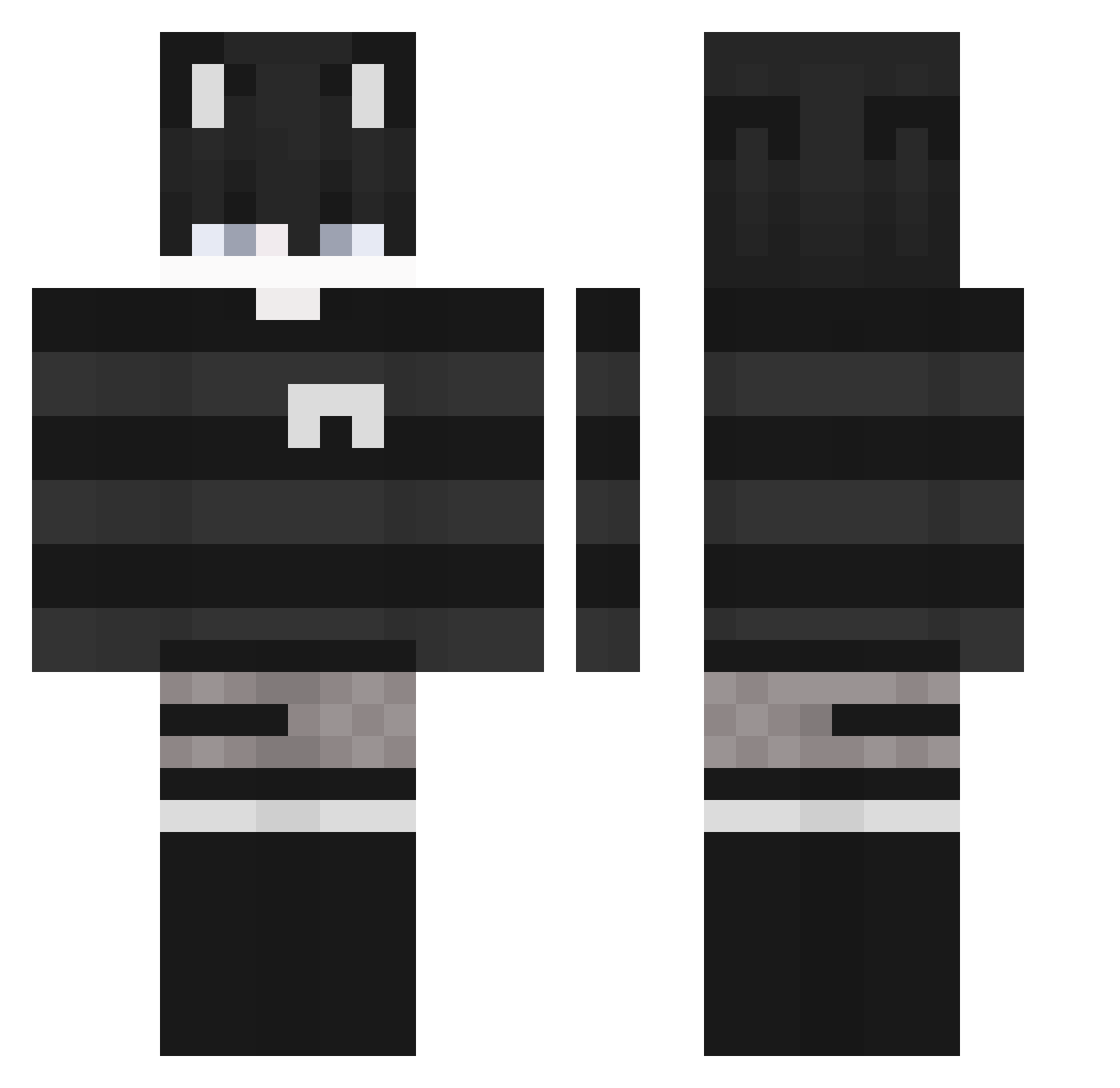 SubjectXD_ Minecraft skin, front and back view