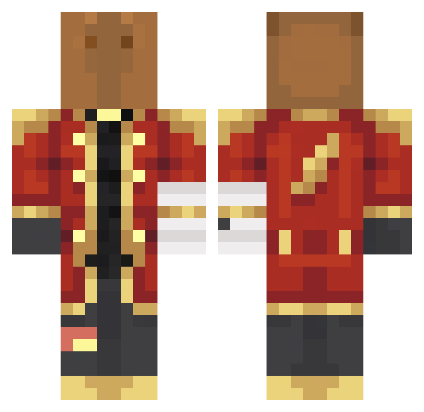 CoupledSoup461 Minecraft skin, front and back view