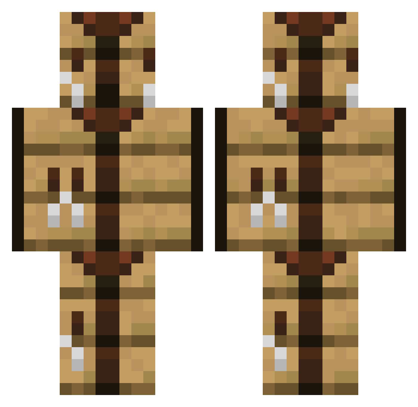 CoolestChalk386 Minecraft skin, front and back view