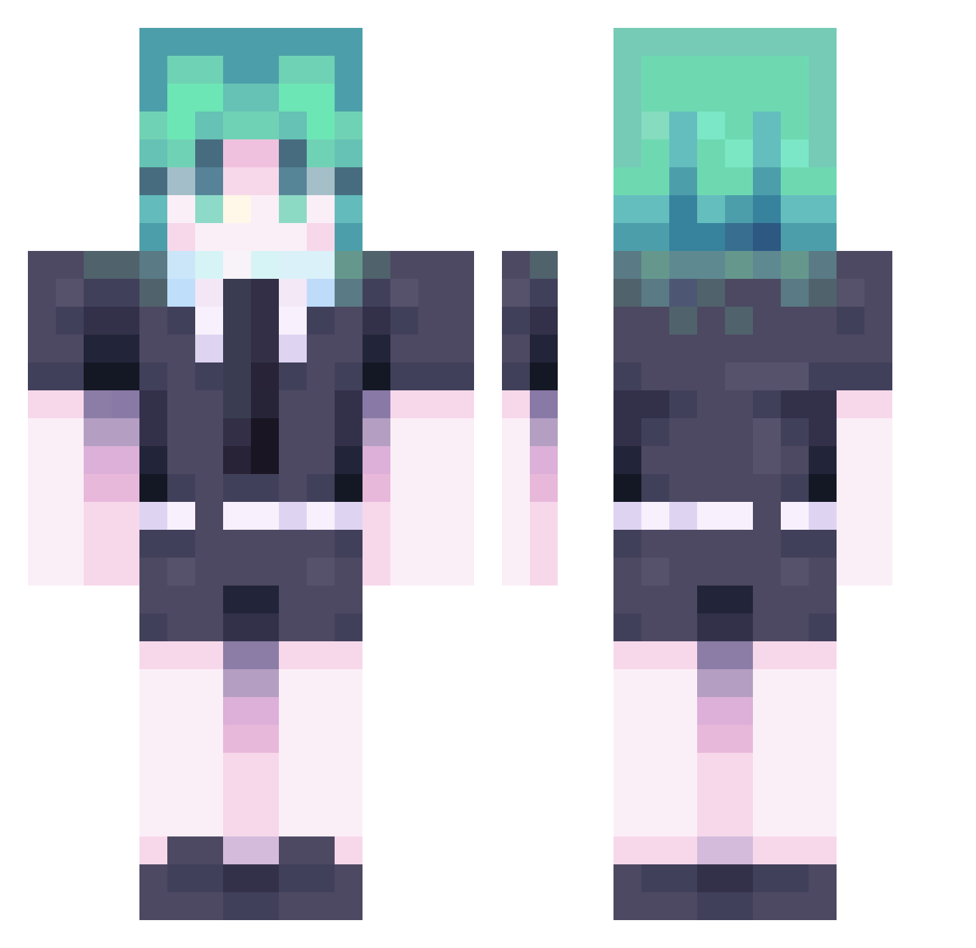 ballingnbawling Minecraft skin, front and back view