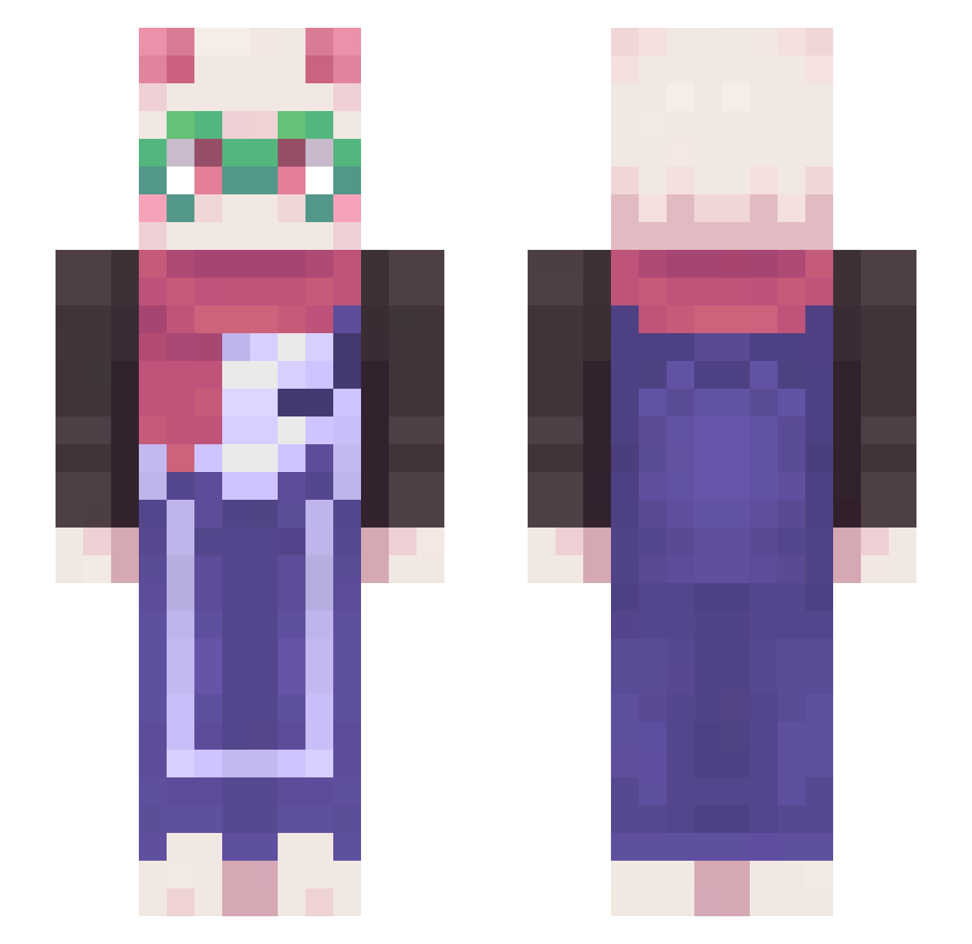 cfjoshh Minecraft skin, front and back view