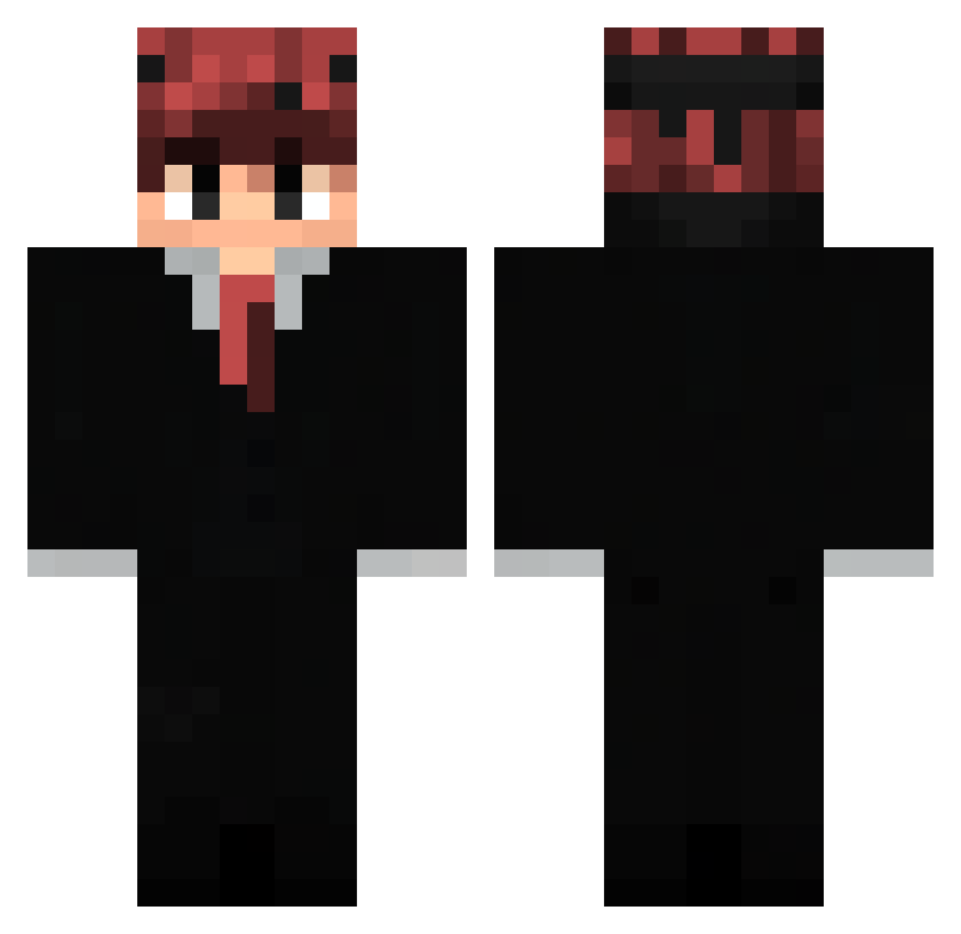 trustmebrology Minecraft skin, front and back view