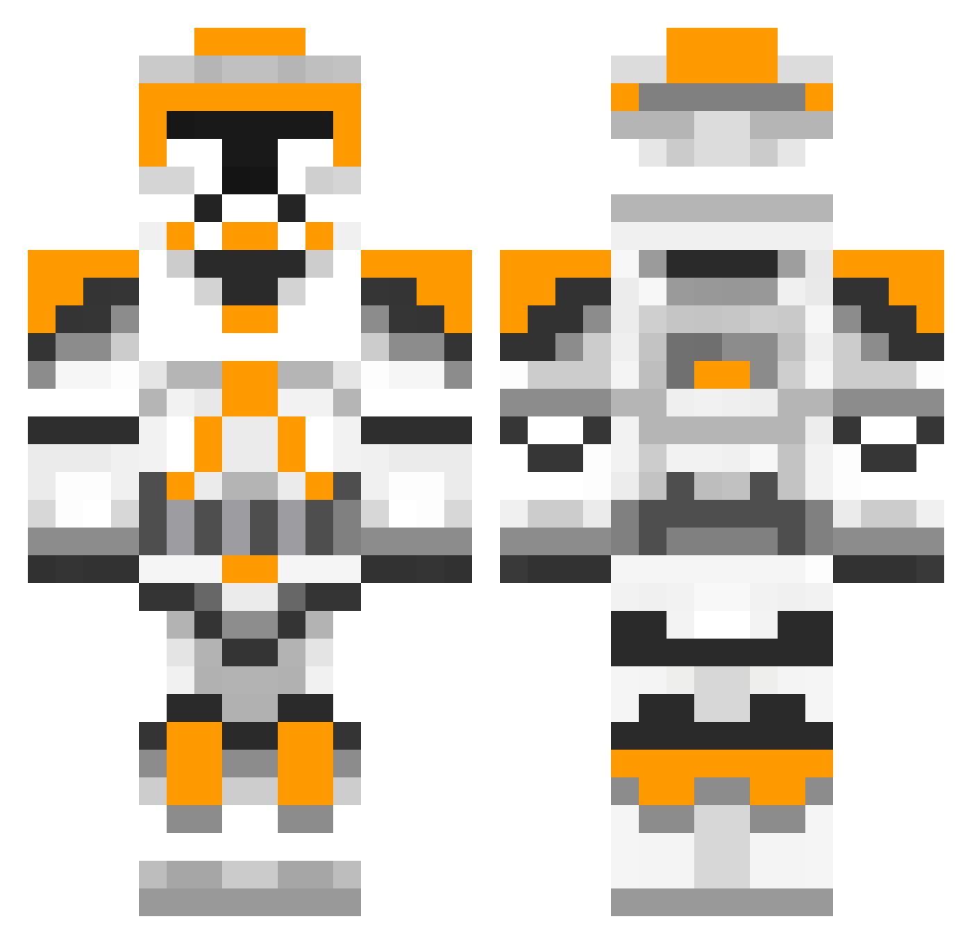 Simplexityz Minecraft skin, front and back view