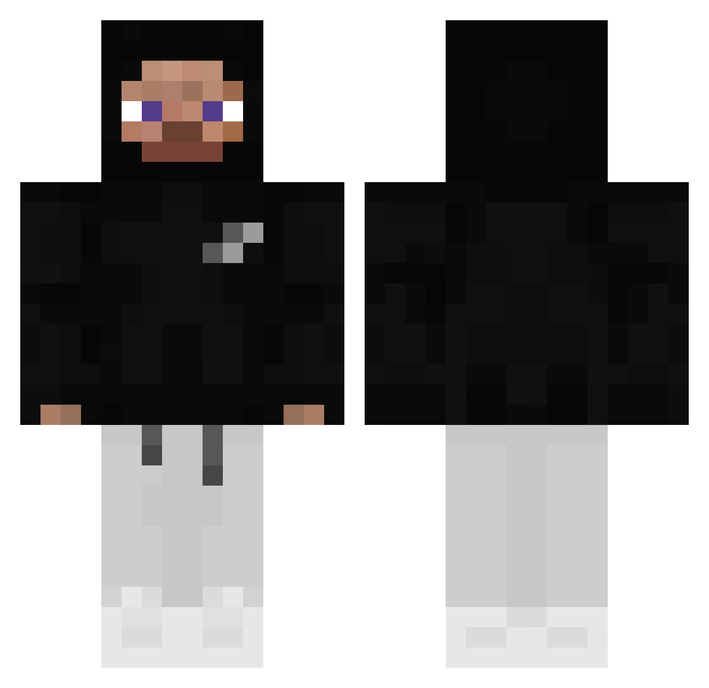 Turromantik Minecraft skin, front and back view