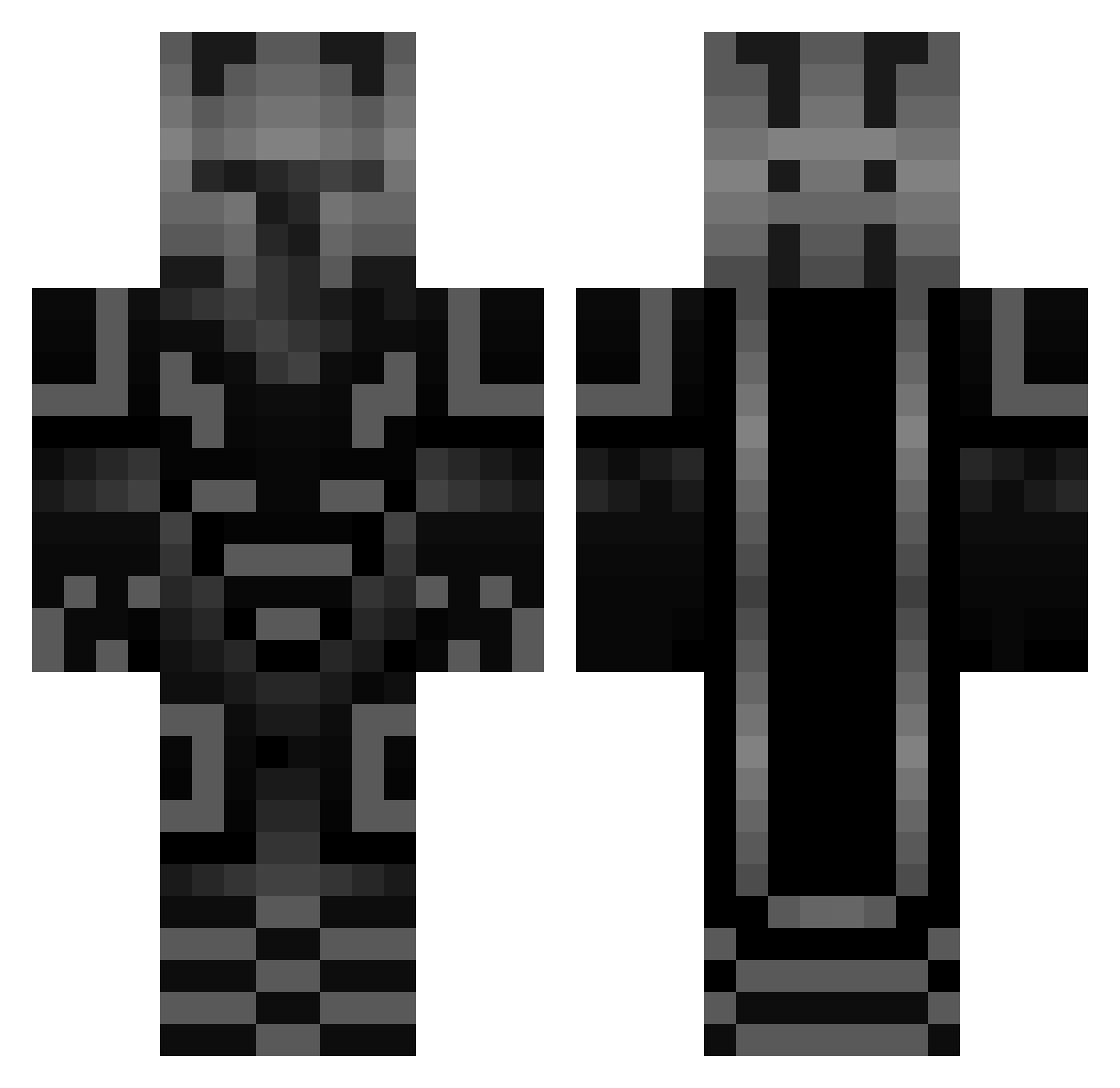 Zaycev87 Minecraft skin, front and back view