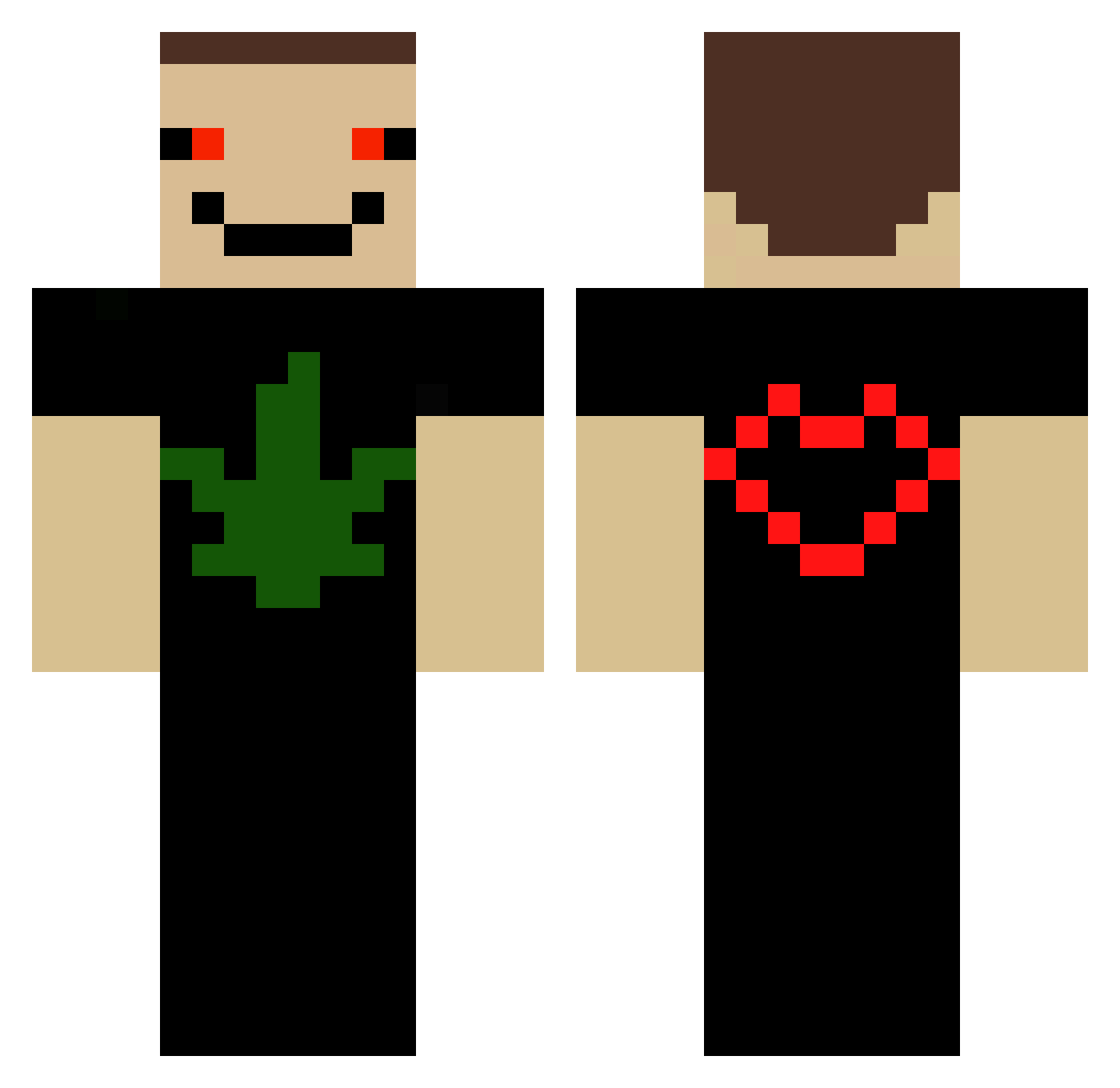 hulic_skera Minecraft skin, front and back view