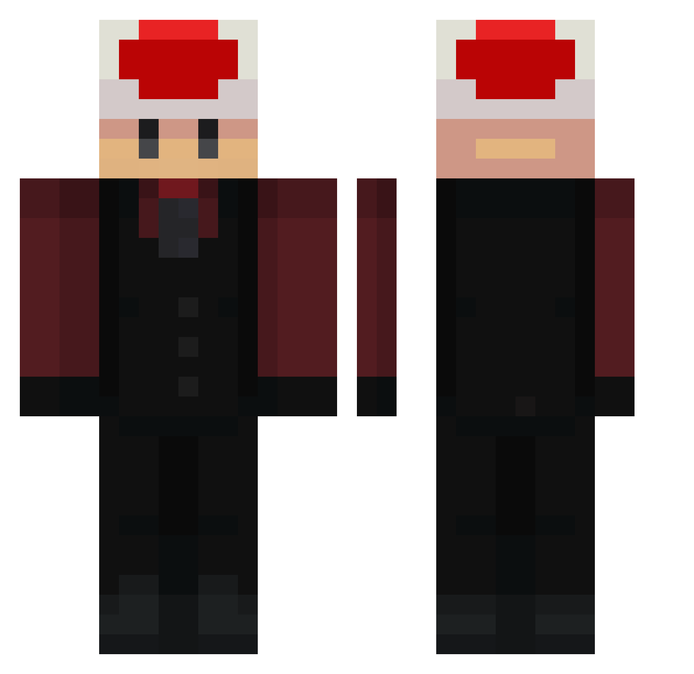 ItsJSN_ Minecraft skin, front and back view