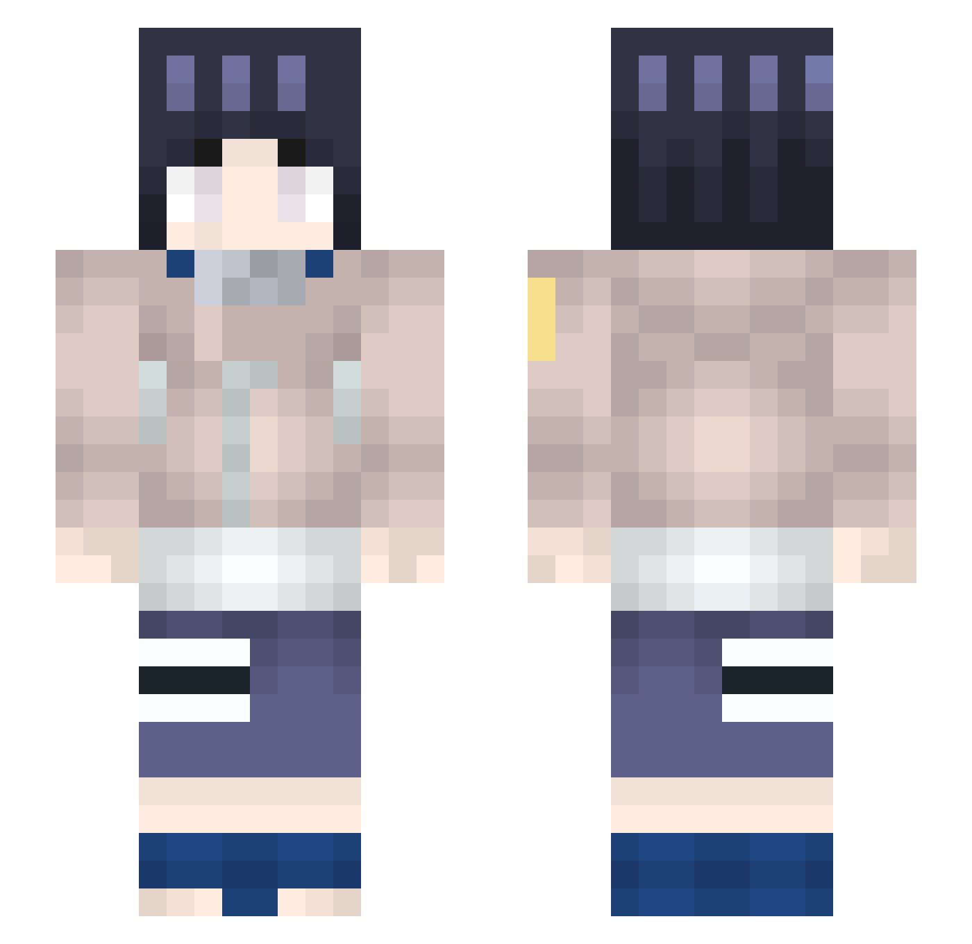 LaTique_ Minecraft skin, front and back view