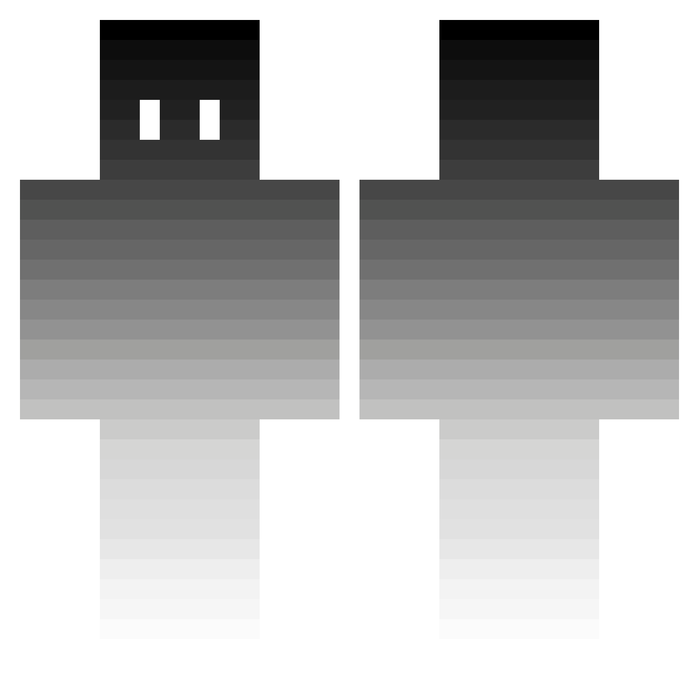 RlawnD Minecraft skin, front and back view
