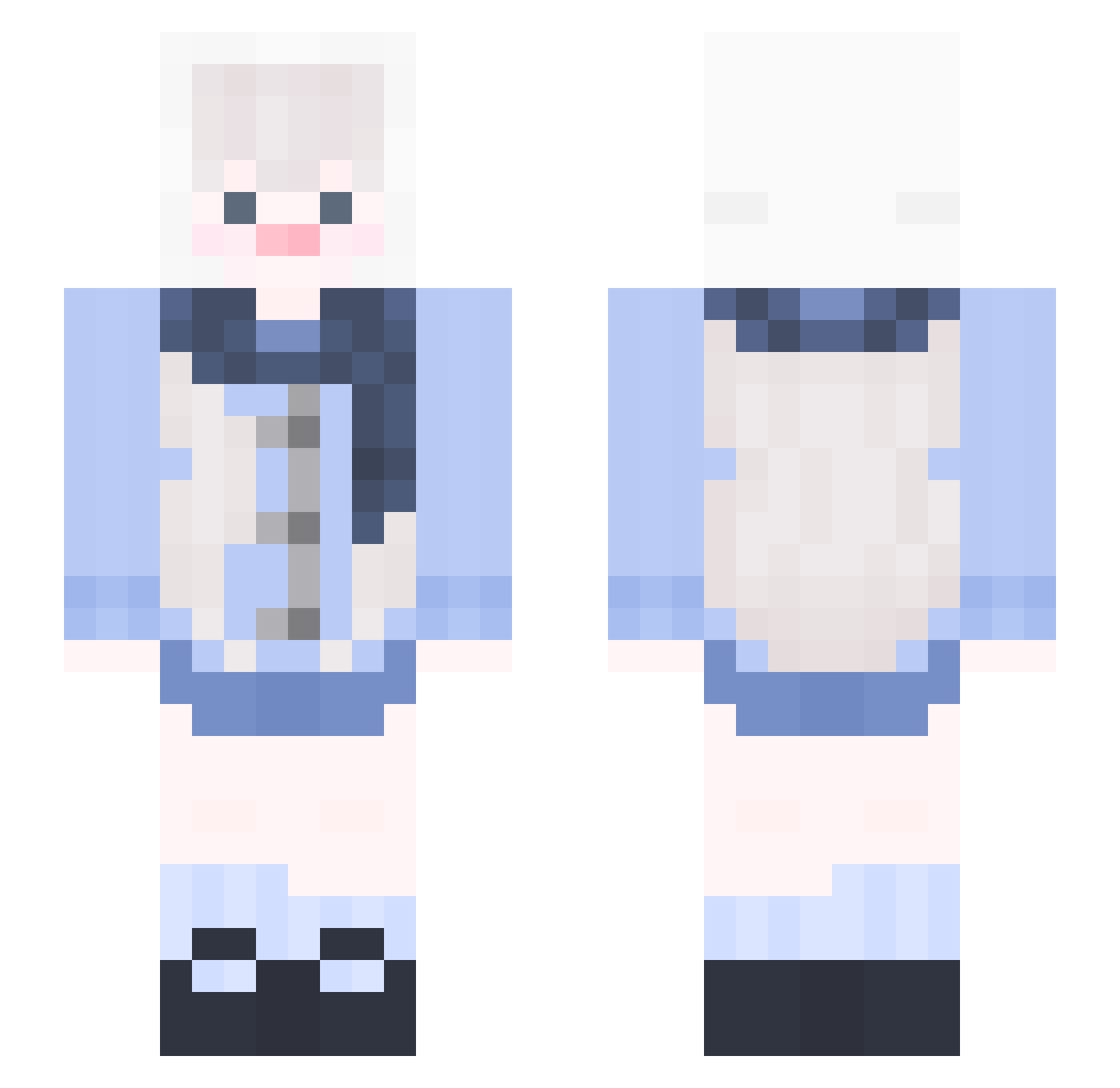 rrrrangd Minecraft skin, front and back view