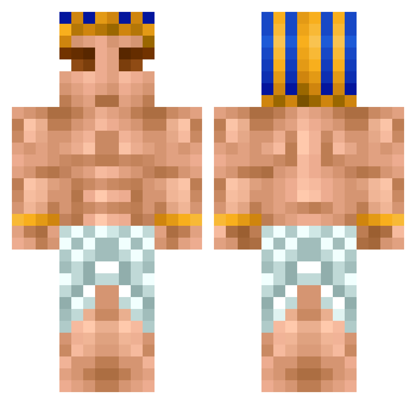 Venenate Minecraft skin, front and back view
