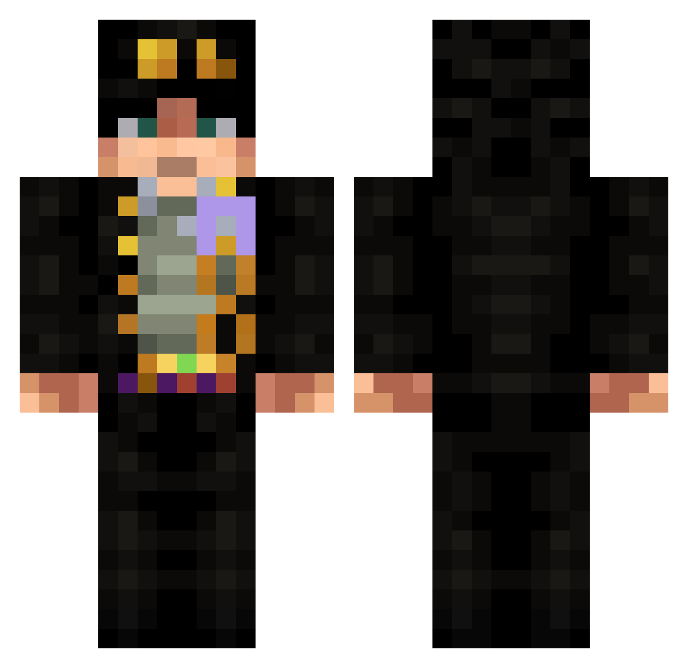 Muriloso28 Minecraft skin, front and back view
