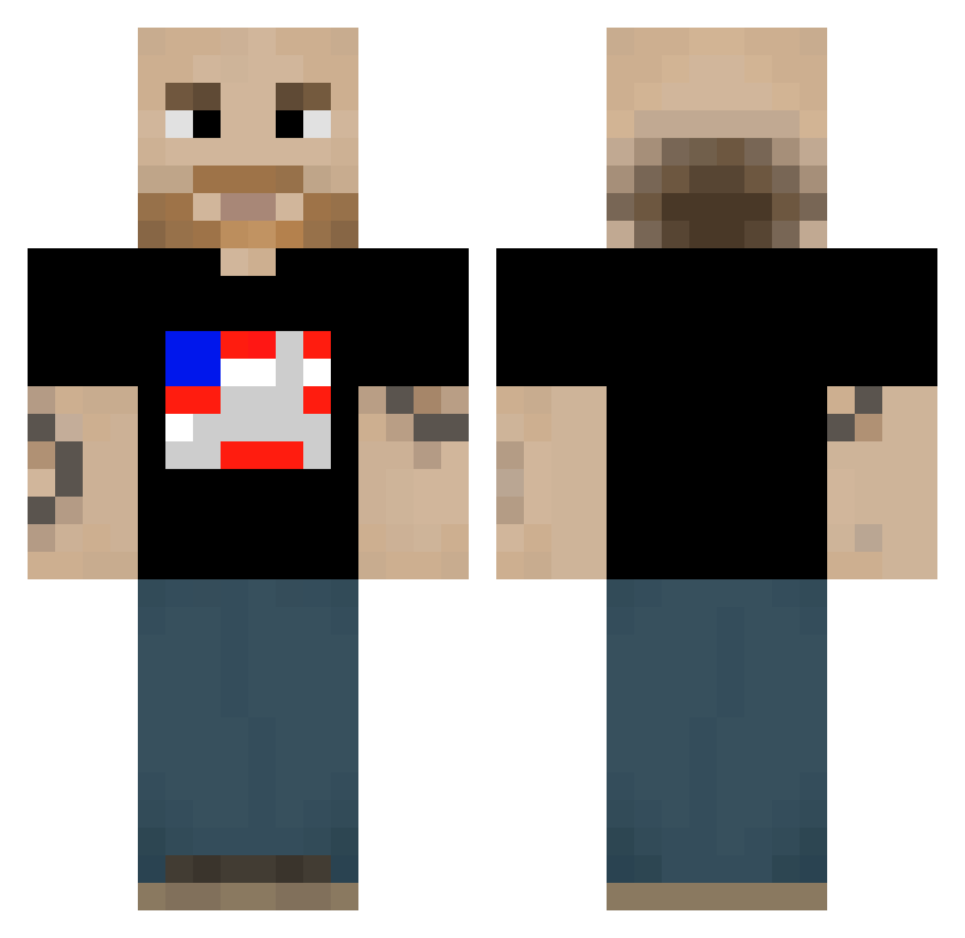 milanrnk Minecraft skin, front and back view
