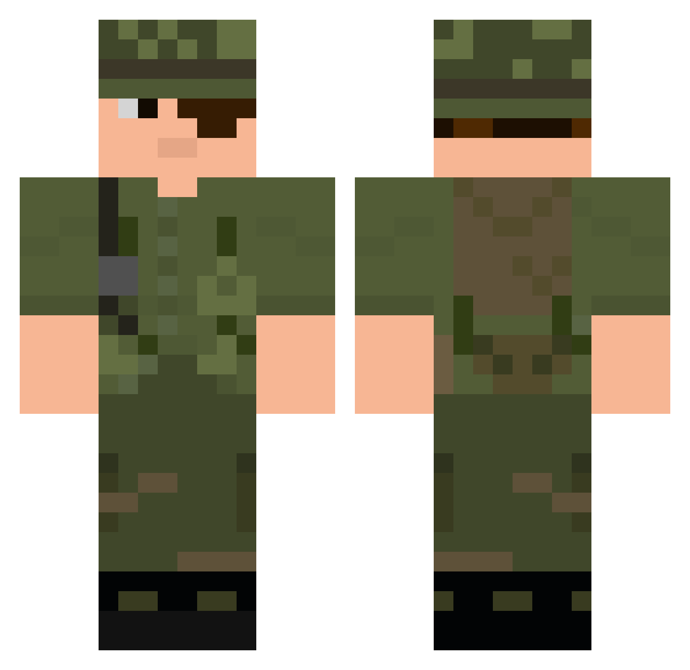 Tarteletsovs Minecraft skin, front and back view
