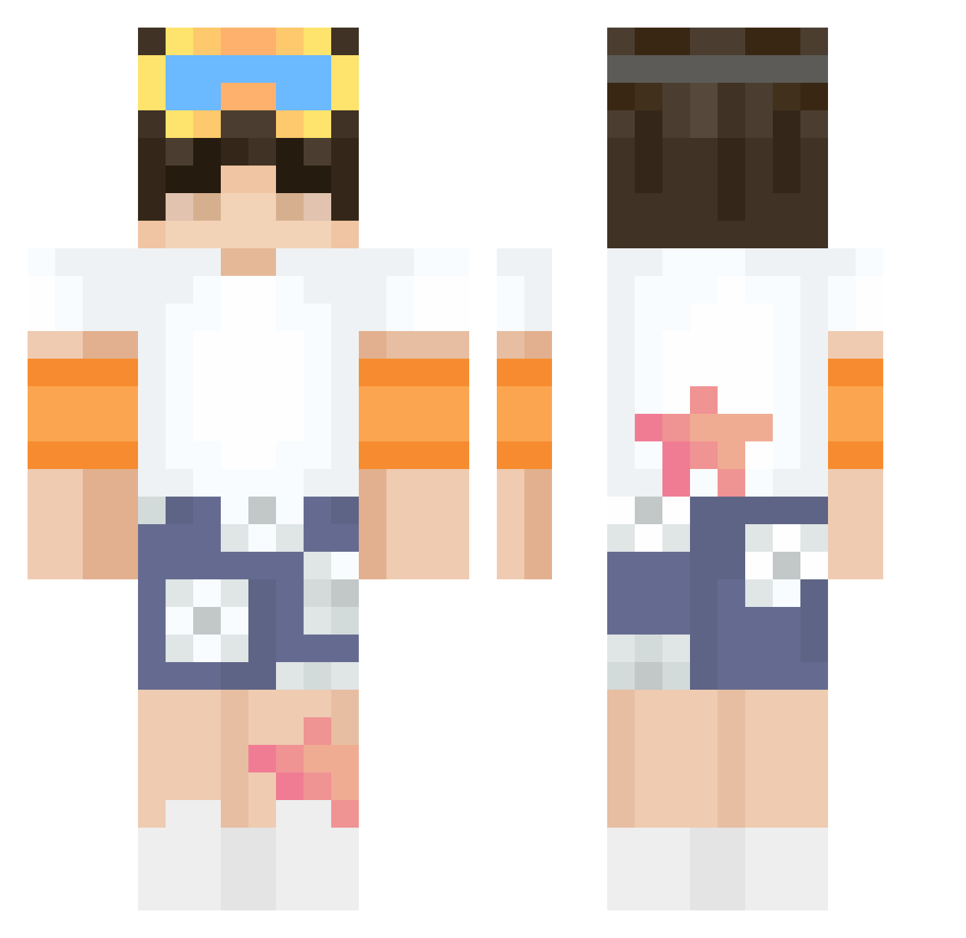 Penetraat Minecraft skin, front and back view