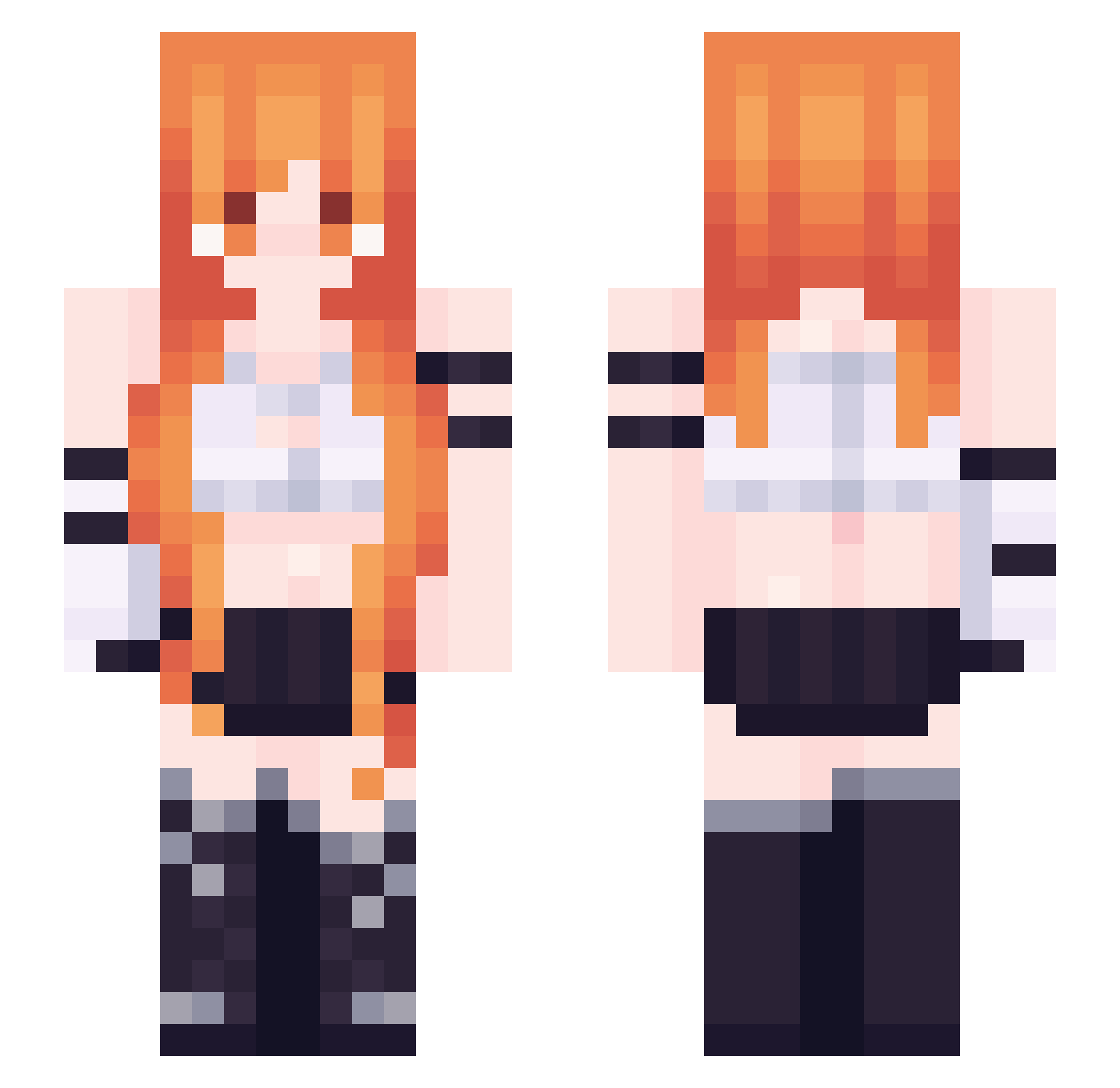 ithurtswhenipvp Minecraft skin, front and back view