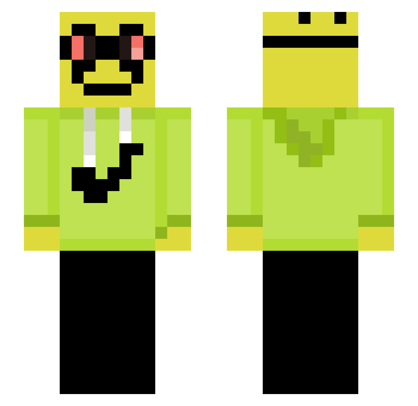 Doffed_ Minecraft skin, front and back view