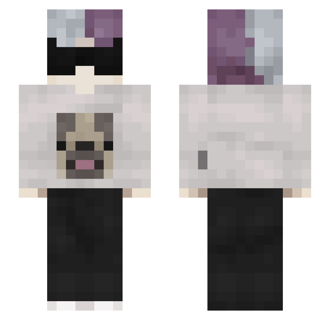 roxycodxne Minecraft skin, front and back view