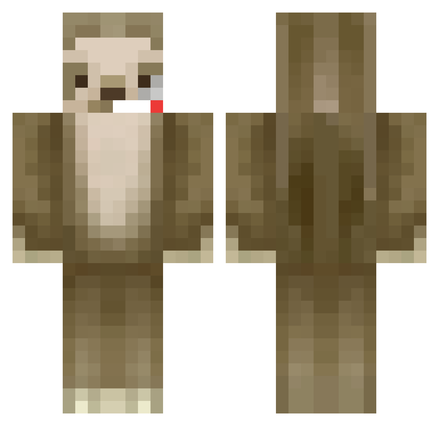 SlothBoy312 Minecraft skin, front and back view