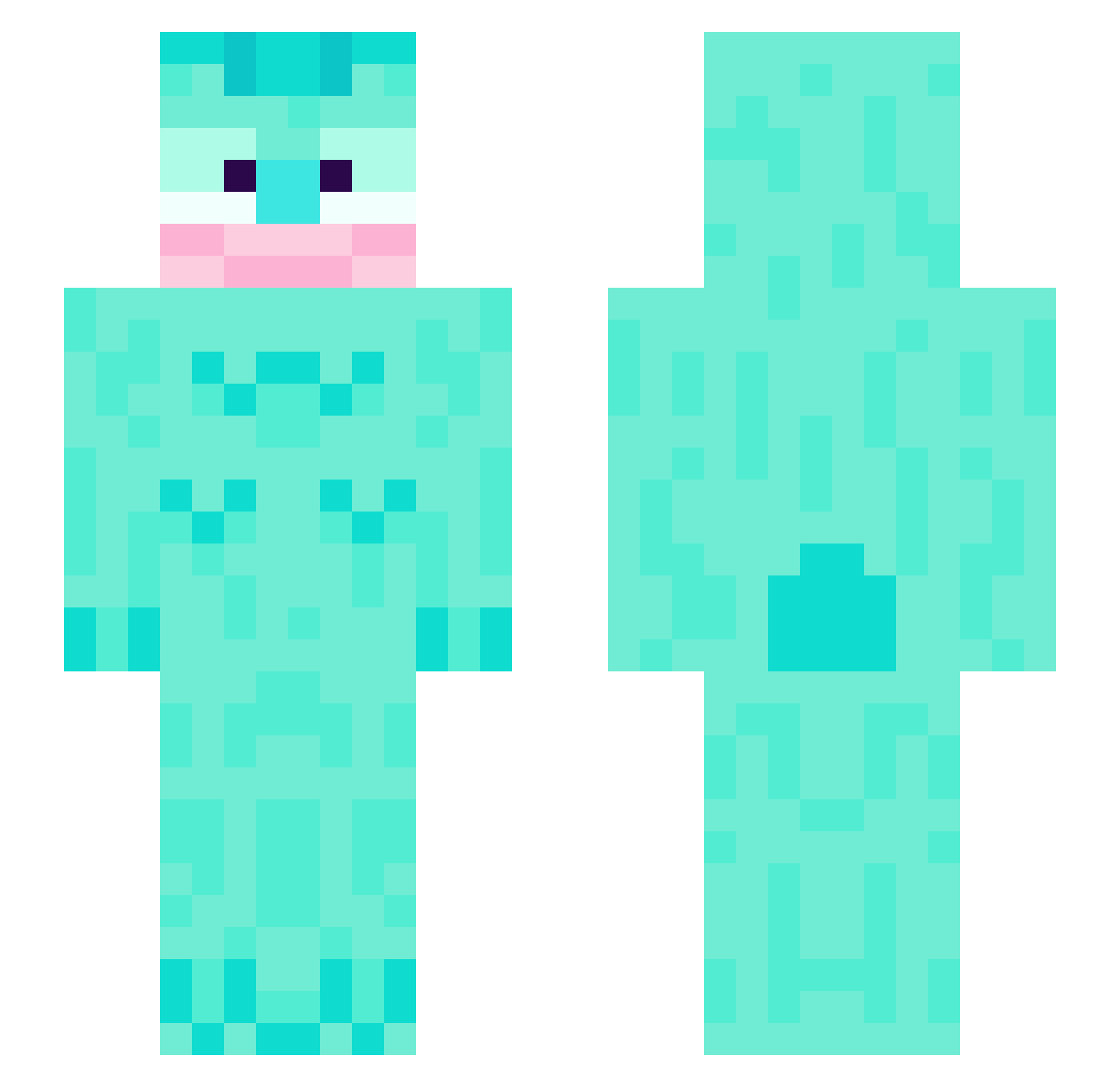 hillBoot Minecraft skin, front and back view