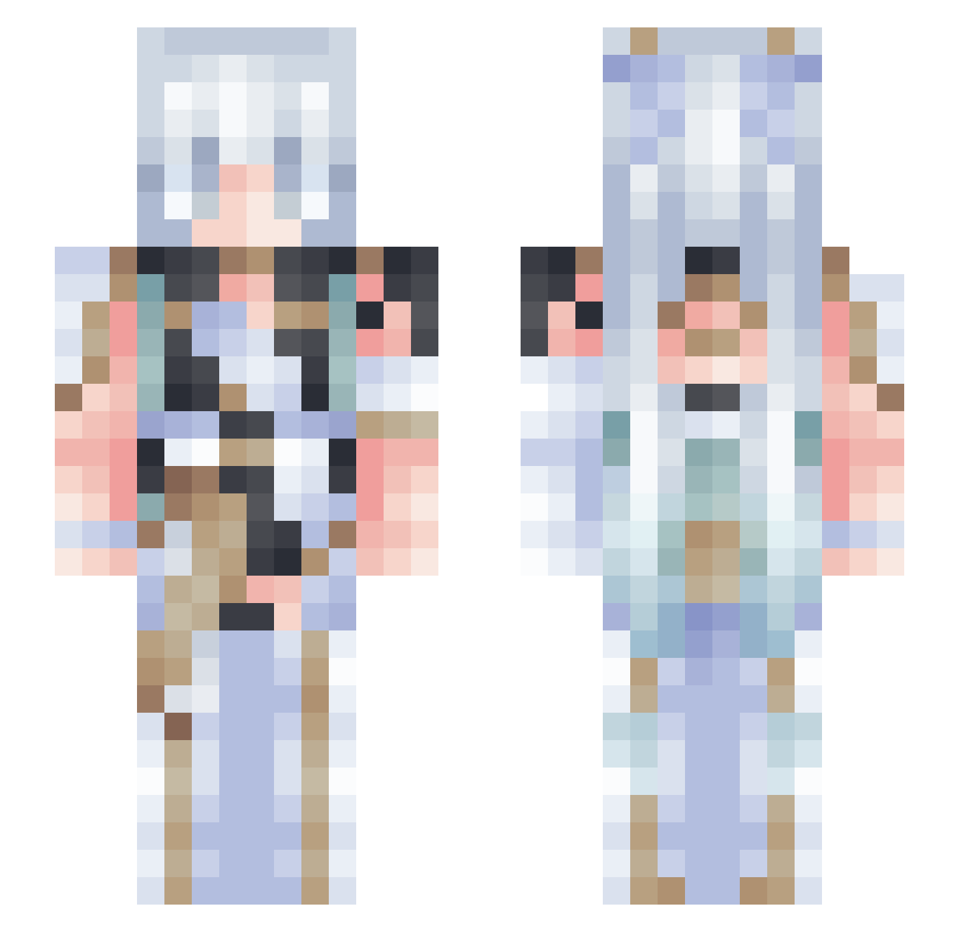 nanao_3 Minecraft skin, front and back view