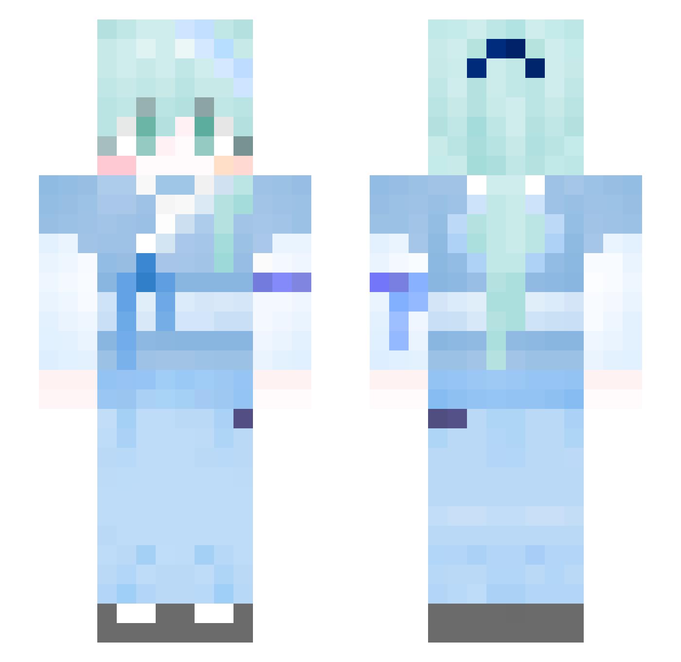 DL_MinT Minecraft skin, front and back view