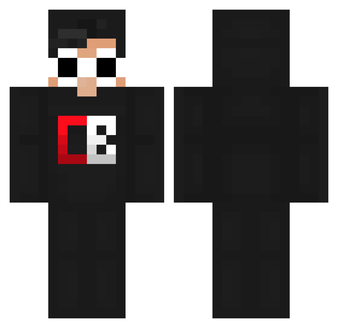 vkReboooota Minecraft skin, front and back view
