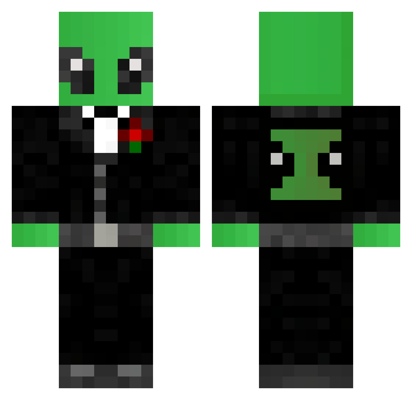 Kryzeen Minecraft skin, front and back view