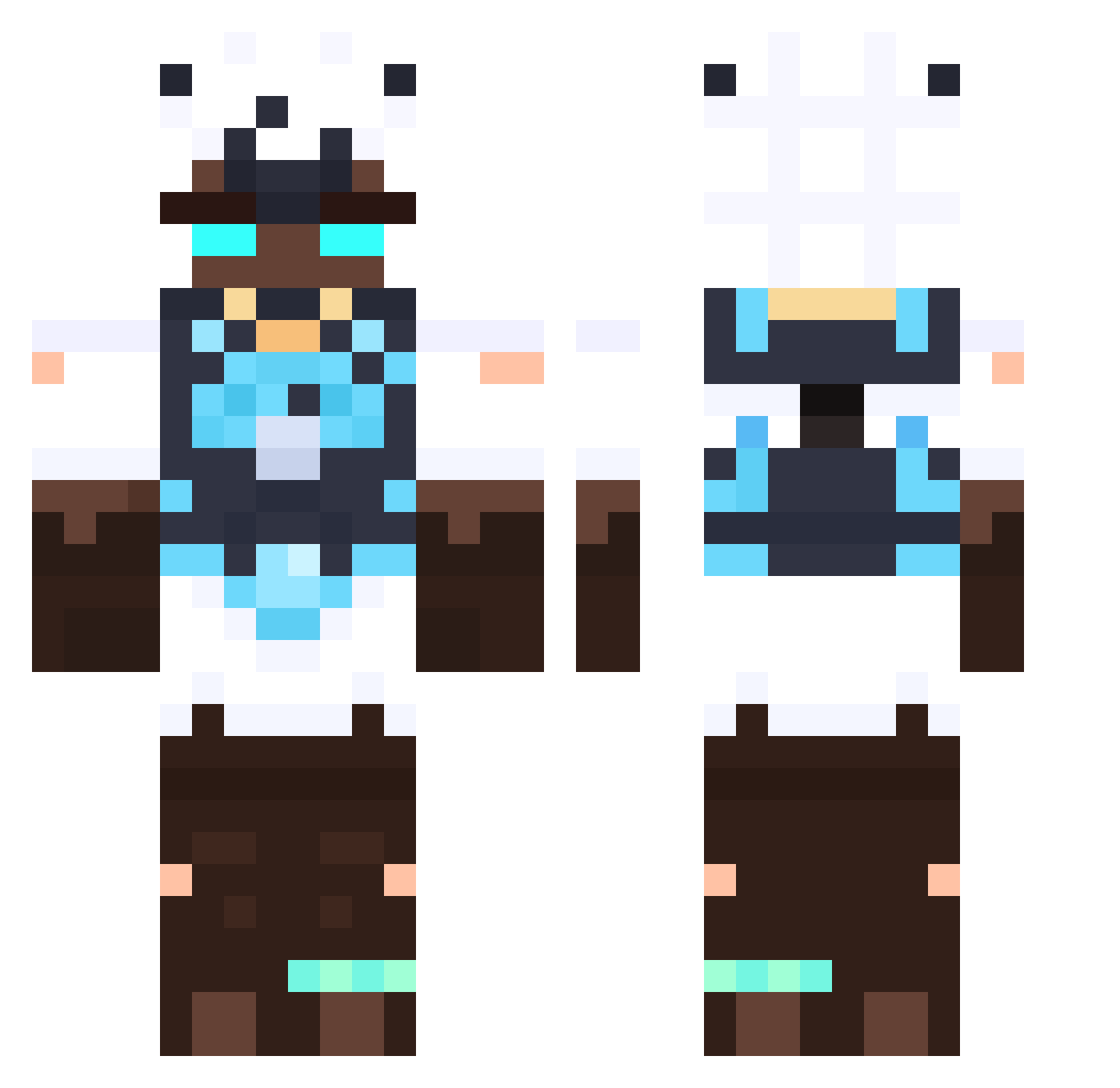 Cylii_ Minecraft skin, front and back view